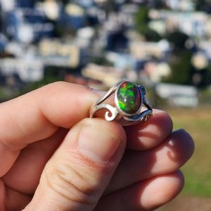 DARK FIRE OPAL RING